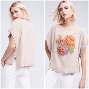 Anthropologie Bartella Blooms Top Size Med